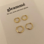 (실버925) 데일리 미니 링 귀걸이 (한쌍 제품2개) 7mm, 9mm - 실버,골드 : 글림므gleamme
