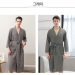 와플샤워가운 수면시 커플 호텔 모텔 목욕 샤워 신혼선물 가운잠옷 : 별다샵하나