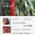 고부농업 20년 햇고춧가루 태양초 국산고추가루 한근 500g : 깨끗한정읍농장