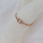 14k 18k 다이아 T 반지 여자친구 와이프 아내 생일 선물 주얼바이원 : 원보석