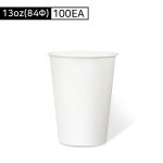 13온스 무지컵 100개/테이크아웃 컵/아메리카노 컵/카페 종이컵/톨사이즈 : 대빵커피