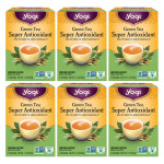 Yogi Tea 요기 티 그린 티 슈퍼 안티옥시던트 1.12oz(32g) 16티백 6팩 : 다이찌스토어