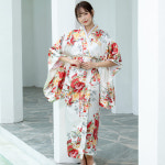 로리돌스 화이트 플라워 유카타 코스프레 성인 할로윈 의상 : 로리돌스