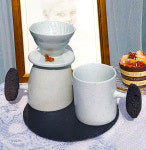 몽주르 동물피규어 도자기 핸드드립 커피세트(오드아이고양이,닥스훈트강아지) : 몽주르