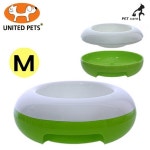 유나이티드펫 ET BOWL 그린 화이트 (VE) (M) : 제이엔팩토리
