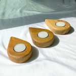 우드 캔들 티라이트 홀더 촛대 받침대 hanett : 하넷나무공방