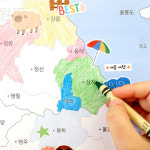 어린이 한국지도 (우리나라 대한민국 컬러링 지도 색칠공부 꾸미기스티커) : 하이모리