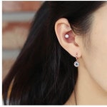 아니브미크 블루 청 다이아몬드 도트귀걸이  14K 18K 블루 다이아이어링 : ANNIVMIK