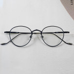 남여공용 베이직 스타일 동그란 패션 메탈안경 블루라이트 차단 렌즈 : 하루홀릭