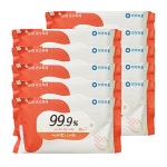 누리케어 의약외품 손소독티슈 두꺼운 항균 물티슈 20매 10팩 : 지니하니