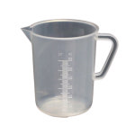 플라스틱 비커 600cc 비이커 계량컵 이유식 소분 눈금컵 600ml 실험기구 손잡이 : 준계기