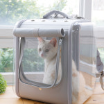 옥희독희 네모백팩 투명 고양이이동장 애견 강아지 가방 캐리어 : 옥희독희