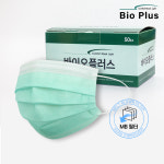 바이오플러스 생활마스크 50매 덴탈마스크 mb필터 비말차단 국산 : 현대교역