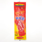 마미손 빨강밴드 대(L) 고무장갑 10개 : 경인장갑