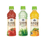 웅진 가야농장 토마토 제주감귤 알로에 340ml 24입 과일주스 과일음료 : 드링킹덤