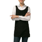 요들가운 퐁드미니앞치마 YA056 블랙 미용실 식당 어린이집 유치원 카페 레스토랑 앞치마 : 파라유샵