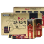 코리아인삼 6년근 고려홍삼정 골드스틱 60포 : 코리아인삼