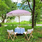 파라솔 테이블 솔리드 원형 테이블보 : 빈콜렉터