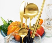 잼나이프 버터나이프 파스타포크 골드커트러리 : 함미마켓