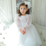 로잘린 화이트 긴팔 여아드레스 아동 여아 유아 화동 콩쿨 연주회 영성체 생일 : 도담도담아동드레스아동정장