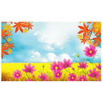 가을배경 현수막 코스모스 단풍 포토존 어린이집 농촌 시골 현수막 제작 42번 : 키즈나래디자인