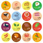 땡초김밥 배달스티커 4cm 1000매 V0085 : 올바른인쇄소