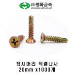 (주)명화금속 접시머리 직결나사 20mm x1,000개 : 그린비솔루션