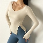 리버서블 긴팔 넥스트랩 커버업 필라테스 요가복 상의 C36 : 머슬앤뷰티