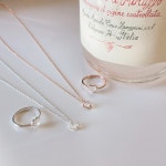 실버925 하트 문스톤 원석 로즈골드 목걸이 네크리스 silver925 : 문릿 moonlit