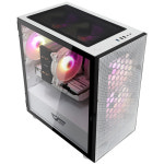 다크플래쉬 DLM21 RGB MESH 강화유리 미니타워 컴퓨터 PC케이스 화이트 : 호연디지털