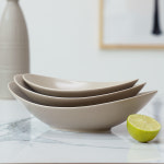 무광 타원 샐러드볼 파스타볼 : 주식회사 아이쿡스