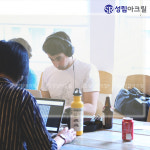 천장고리형 가림막 약국 편의점 카페 안내데스크 와이어형 편의점 가림막 A : 성림아크릴
