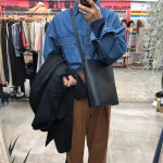 디퍼 아더핏 입체 오버핏 청남방 셔츠 데님남방 데님셔츠 청남방코디 오버핏청남방 오버핏데님셔츠 오버핏청셔츠 : 디퍼-1