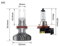 필립스 헤드라이트 LED H116000K 1350lm 12V 22W X-treme Ultinon 11362XU 차량검사 지원 2개들이 3년 보증 : mac-gys