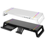앱코 MES100 사이드 폴딩 RGB 오거나이저 USB 3.0 모니터받침대 : 아프리카PC