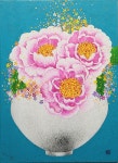 돈들어오는그림 목단 그림 꽃밥 부귀영화 돈복 재물운 거실 액자 달항아리 개업 집들이 입주액자 선물 승진 취업 축하  풍수인테리어 현관액자... 