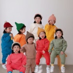 하로하로 크레파스상하복 가을 양기모 유아 아동 여아 남아 등원룩 상하세트 무지상하 겨울 : 결이데일리