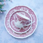 [독일빈티지그릇]빌레로이앤보흐 커피잔 파잔 레드 커피잔 트리오 빌보 파산 fasan : 라이크빈티지