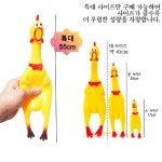 특대 55cm 소리내는 미친닭 꼬끼오인형 엽기닭 강아지혼자두기 크레이지치킨 꺽꺽이 : 요기이슈