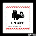 UN 3091 리튬 배터리 스티커 라벨 1set 500장 1종 120mm x 110mm : 쿄스샵