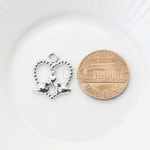 하트 참새 펜던트 15mm X 18mm [P0026_S]  : 비즈포유