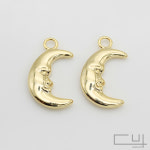 달 펜던트11mm X 19mm  [P0013_G]  : 비즈포유