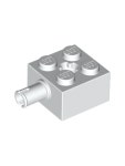 [레고부품] 6232 / White Brick, Modified 2 x 2 with Pin and Axle Hole : 브릭던전