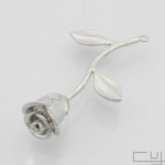 무광 장미 한송이 펜던트 24mm X 39mm [P0053_MS] : 비즈포유