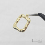멜팅 스퀘어 펜던트 13mm X 20mm [P0056_G] : 게코크레용