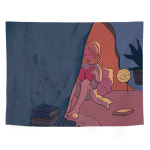 GT-G 13종 S/M/L 거실 인테리어 가리개커튼 패브릭포스터 소녀고양이 감성 일러스트 : 어가네닷컴 NPNG