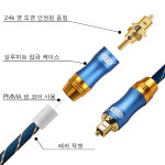 오디오 광케이블 Toslink SPDIF 옵티컬 사운드 각대각 1.5M, 3M 고품질 24K 도금 : jnu