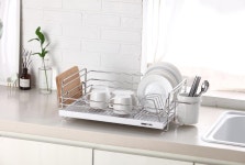 프린스 스텐 1단 식기건조대 대형 설거지 건조기 두패밀리 미광건조대 : 두패밀리