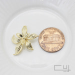 무광 더블 플라워 펜던트[20mm X 20mm] [P0062_MG] : 비즈포유