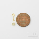 미니 자물쇠&키 펜던트  4mm x 10mm/ 4mm x 5mm[P0066] : 게코크레용